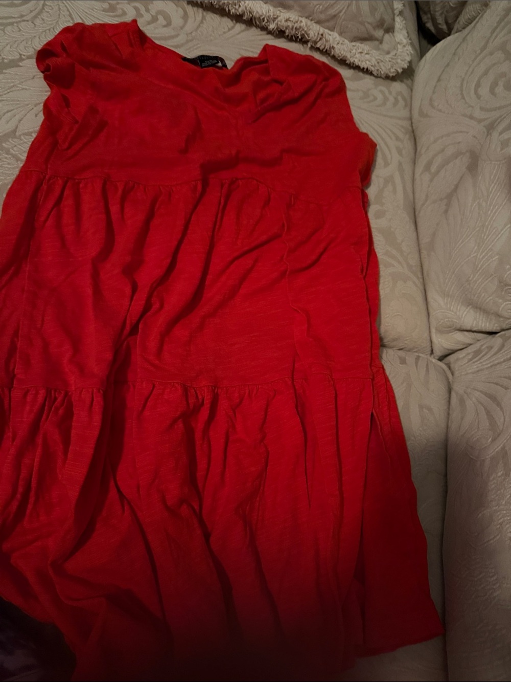 Sanctuary Vibrant Red Tiered A-Line Skirt